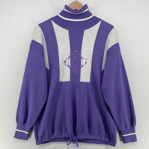 HEAD Sweater Women M Wool Blend Turtleneck Jumper Ski Winter Pullover Purple VTG
